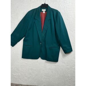 Worthington Essentials Forest Green Blazer  Office Wear Business Jacket Size 24M